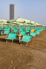 Beach umbrellas in Italy