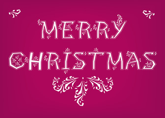 Merry Christmas. Country font