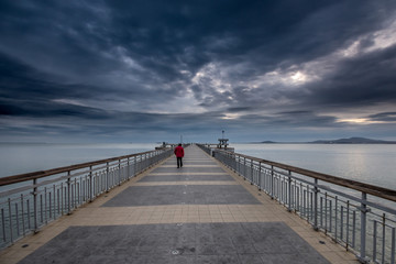 Winter morning at the seaside 