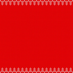 Fototapeta na wymiar Traditional Fair Isle Style pattern Knitted Pattern. Christmas and New Year Design Background with a Place for Text.