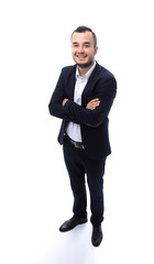 in full growth. confident businessman looking at the camera
