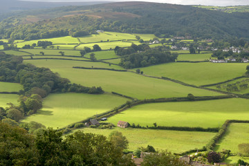 Fields around  Porlock in Exmoor, North Devon