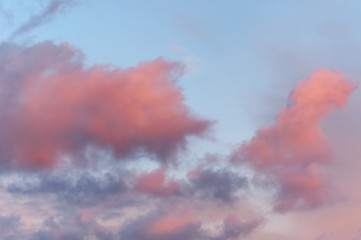 TClouds at sunset (dawn) pastel colors beautiful paints