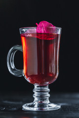 cup of hot cranberry tea
