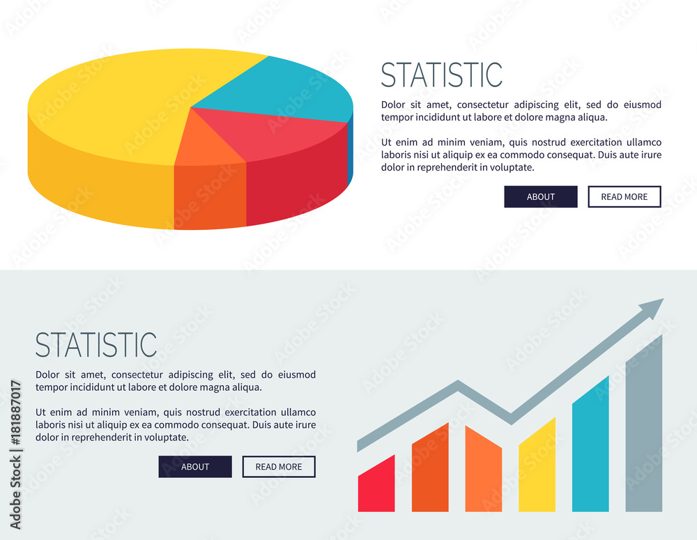 Poster statistic demonstration design for web page