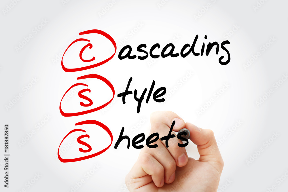 Poster css - cascading style sheets, technology acronym concept
