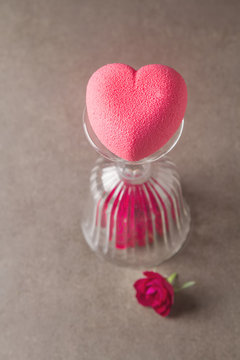 Delightful, luxury mousse cake in the form heart. Valentine's Day on February 14.