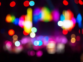 Bokeh lights colorful defocused for background concept.