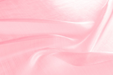 Background texture, pattern. Cloth pink silk. Smooth elegant pink silk or satin can use as wedding...