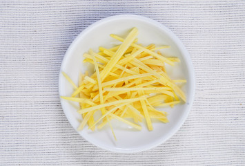 ginger slices on plate