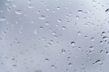 window and raindrops