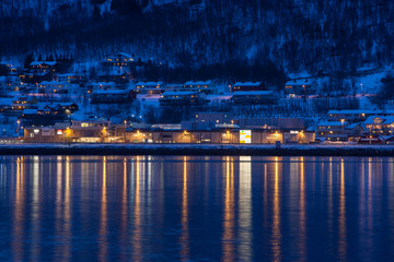 Tromso podczas nocy polarnej