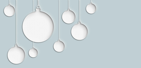 christmas ball ornament design with blue background