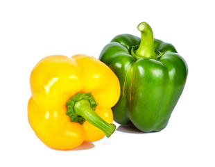 Fresh peppers isolated on white background