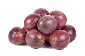 Passion fruit isolated on the white background