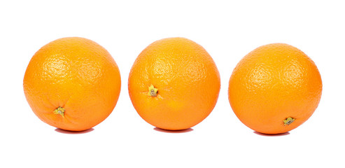 Fresh orange fruit isolated on white background