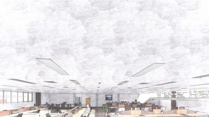 オフィスの天井  ceiling of office