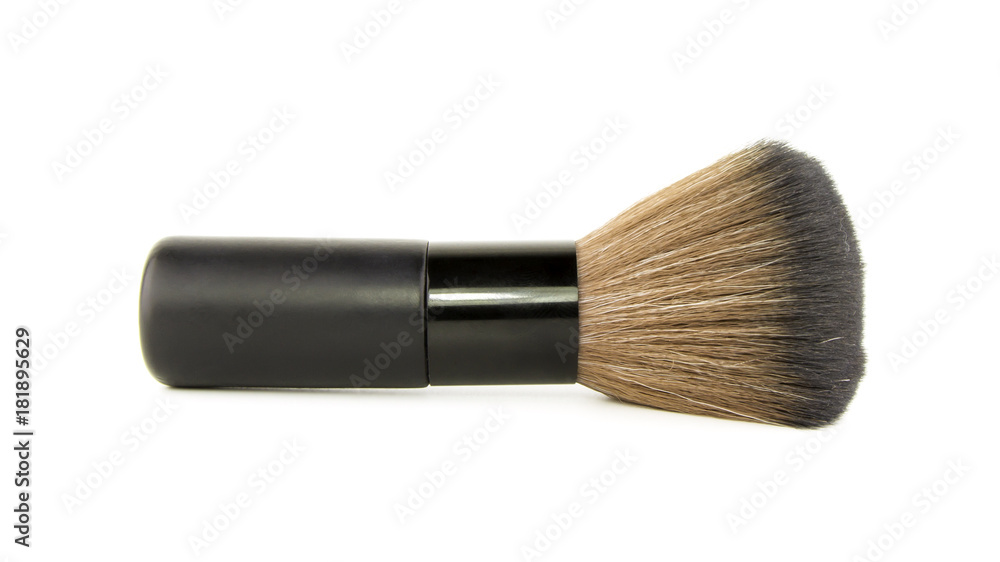 Wall mural female cosmetics brushes for make up brush powder blusher isolated on white background. cosmetic brushes for a make-up, various width and used for the various purposes.