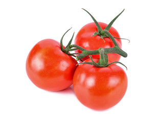 Fresh red tomato isolated on white background