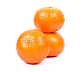 Fresh orange fruit isolated on white background