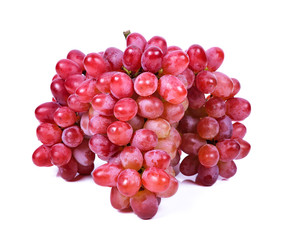 Red grape isolated on the white background