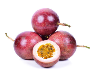 Passion fruit isolated on white background