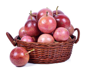 Passion fruit isolated on white background