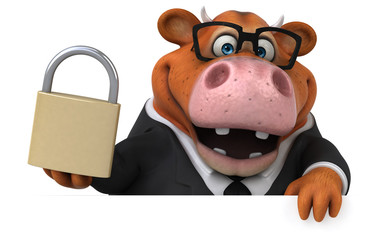 Fun cow - 3D Illustration