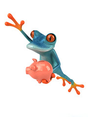 Fun frog - 3D Illustration