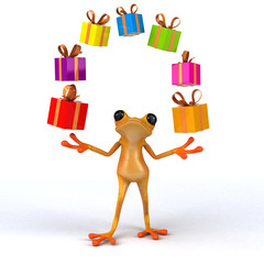 Fun frog - 3D Illustration
