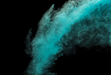 Fototapeta na wymiar colorful powder splash isolated on black background
