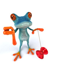 Fun frog - 3D Illustration