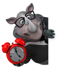 Naklejka premium Fun rhinoceros - 3D Illustration