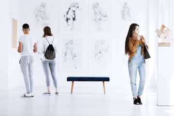 Fototapeta premium Exhibition of art in a gallery