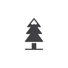 Christmas tree icon vector, filled flat sign, solid pictogram isolated on white. Symbol, logo illustration.