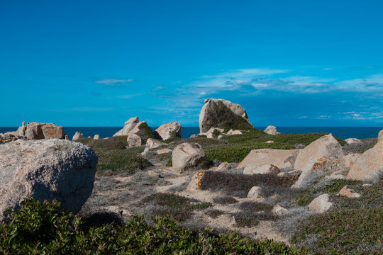 coastal landscape of Sardinia, cliff