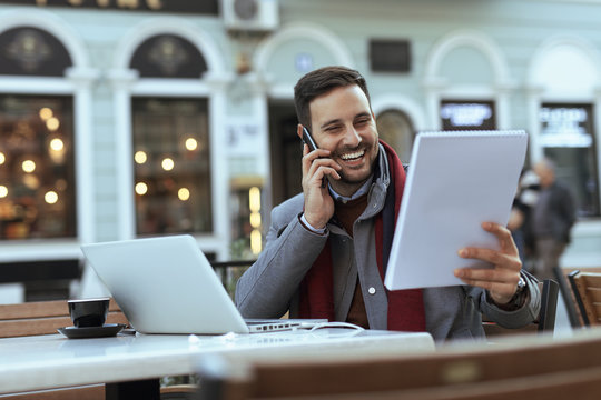 Businessman at coffee shop