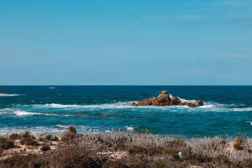 coastal landscape of Sardinia, cliff