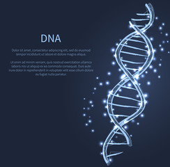 DNA Code Structure Icon Vector Illustration Vector