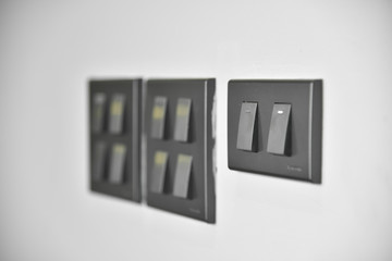 lighting switches on wall.