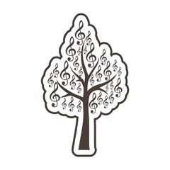 Treble Clef icon, Musical key, Musical tree