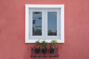 Fototapeta na wymiar Rustic wooden window