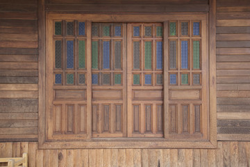 Rustic wooden window