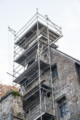 Travaux sur pignon de maison