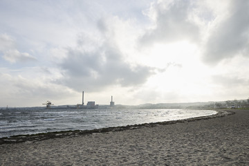 Clouded sky by the sea