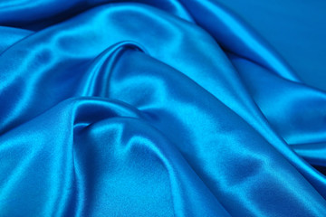 Natural blue satin fabric texture background