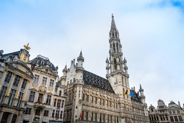 Fototapeta na wymiar antique church building in Brussels, Belgium Europe