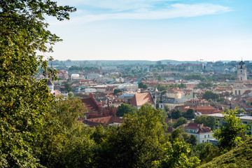 Fototapeta na wymiar view of downtown in Vilnius city, Lithuanian