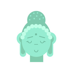 Head of Buddha vector Illustration