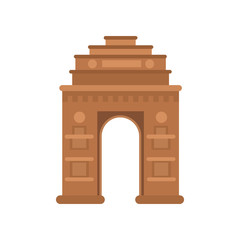 India Gate in Delhi, famous monument of India vector Illustration